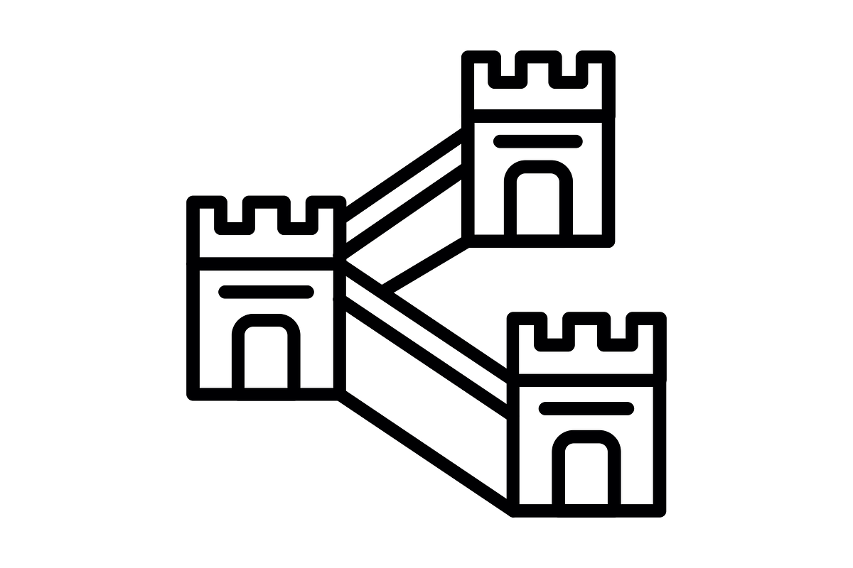 Great Wall Of China Line Icon, an Icon by Pexelpy (Photo 2 of 2)