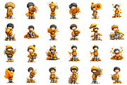 Whimsical Enjoy Autumn Boy Clipart, a Seasonal Illustration by designcity5 (Thumbnail 2 of 5)
