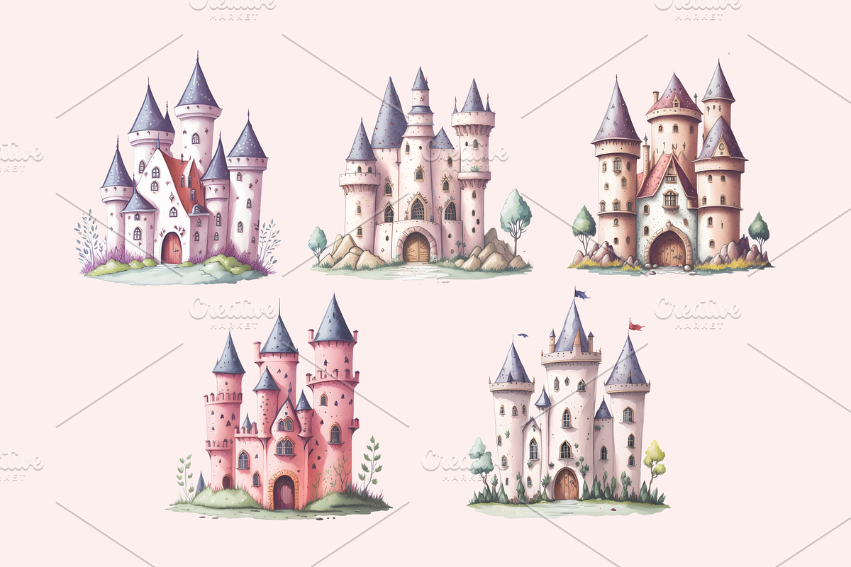 Fantasy Castle PNG Clipart, a Decorative Illustration by jvxvxnism (Photo 2 of 6)