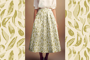 Summer Green Painted Leaves, a Pattern Graphic by MalyskaStudio (Thumbnail 4 of 13)