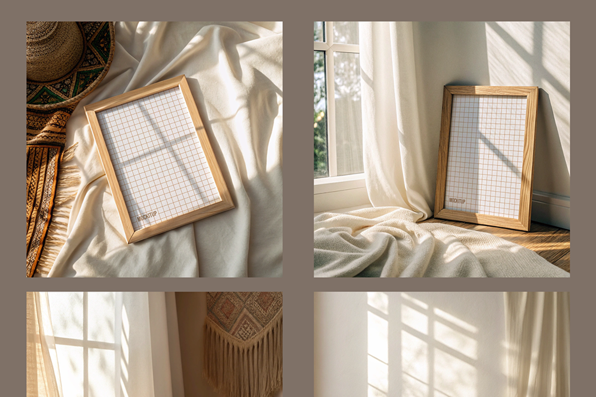 Natural Sunlight 8 Boho PSD Frames, an Advertising Mockup by Mock It Up (Photo 6 of 6)