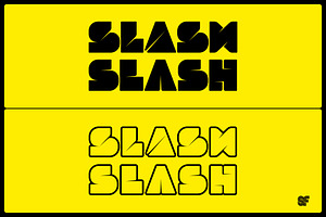 SLASH | Display | 3 Fonts 2 Styles, a Sans Serif Font by Superfried Font Shop