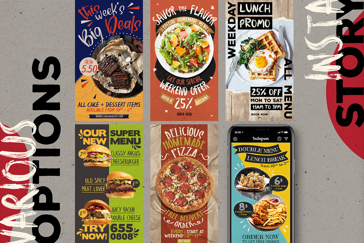 Fun Casual Food Menu Instastories, a Social Media Template by BlueRobinStudio (Photo 5 of 6)