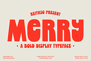 Merry - Display Font, a Sans Serif Font by Keithzo (Thumbnail 1 of 11)
