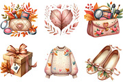 Cute Coquette Autumn Clipart, an Illustration by DreamArtGraphic (Thumbnail 4 of 5)