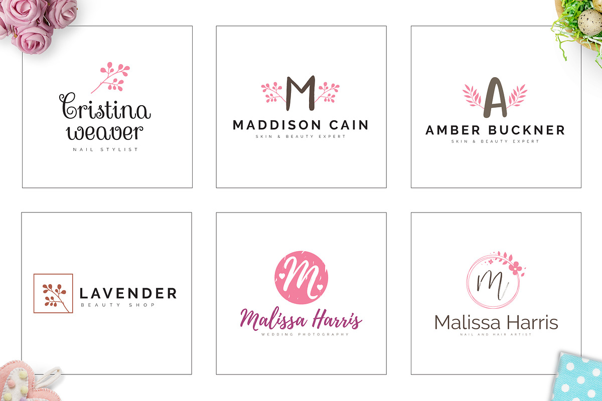 70 Elegant Floral Logo Bundle, a Branding & Logo Template by XpertgraphicD (Photo 12 of 16)