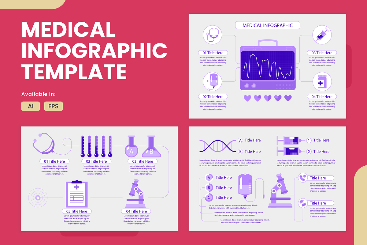 Medical Infographic Template, a Templates & Theme by Bartama Graphic (Photo 1 of 4)
