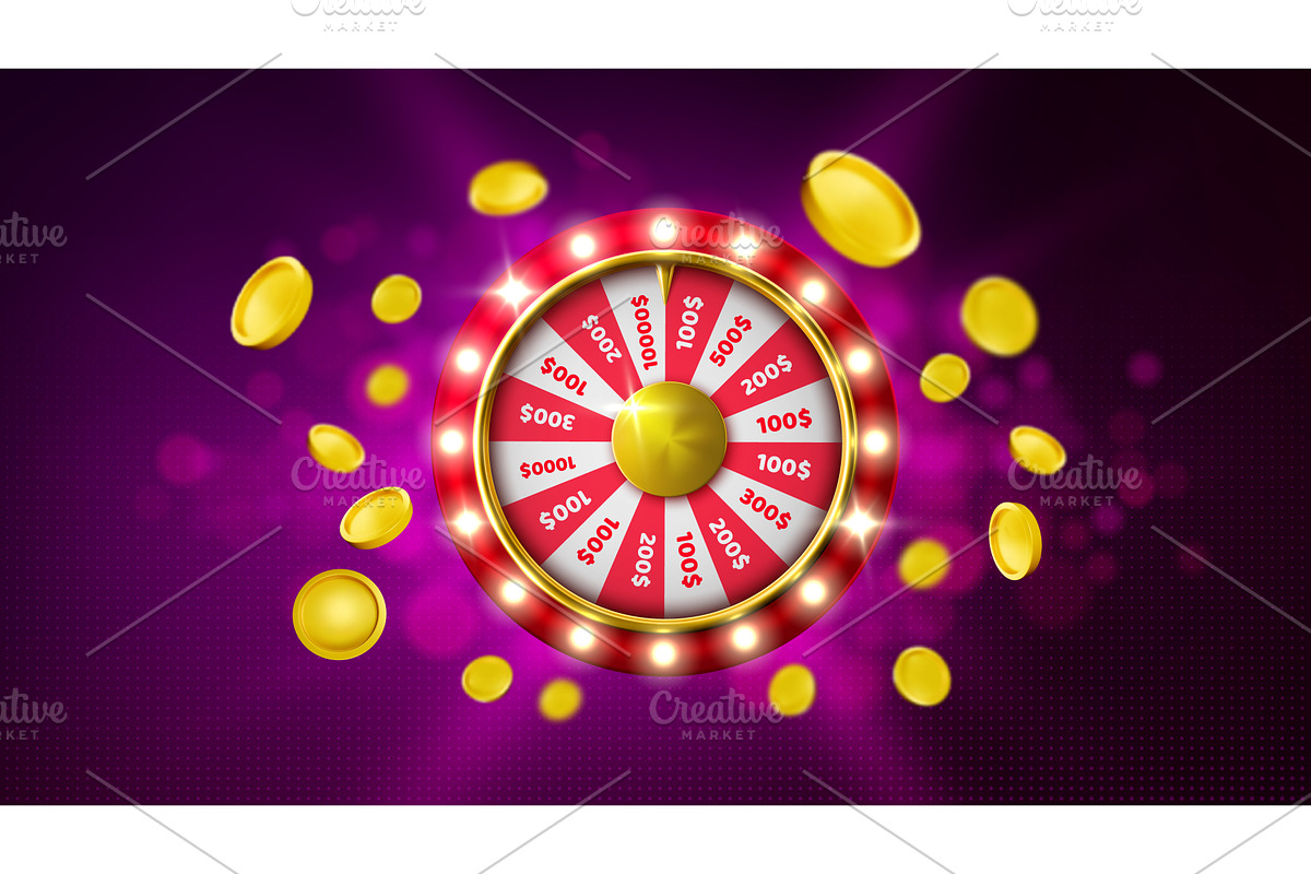 Fortune wheel with glowing light, an Object Illustration by art PVP - market