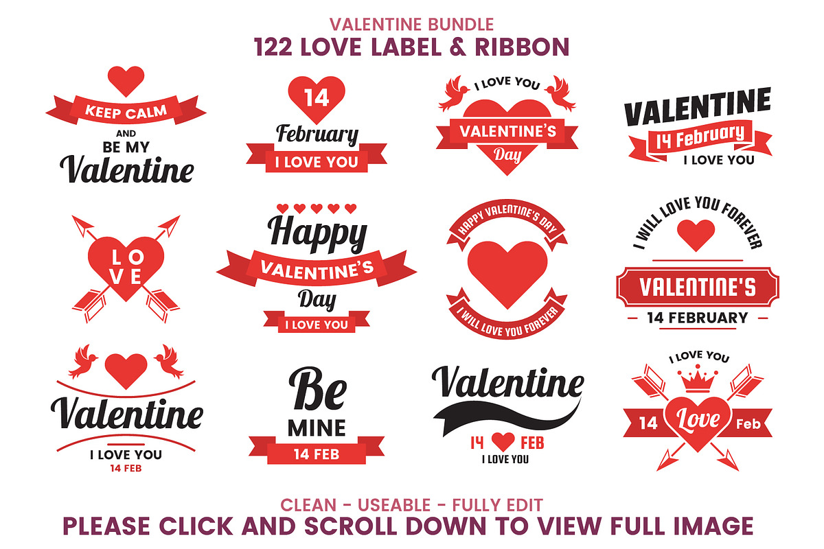 122 LOVE LABEL & RIBBON, a Branding & Logo Template by Toonsteb (Photo 4 of 15)