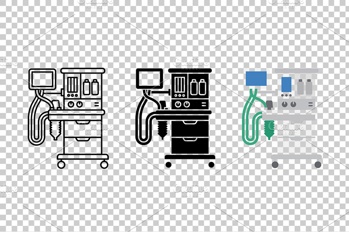 Anesthesia Machine Medical Vector, an Object Graphic by Artonix (Photo 3 of 3)