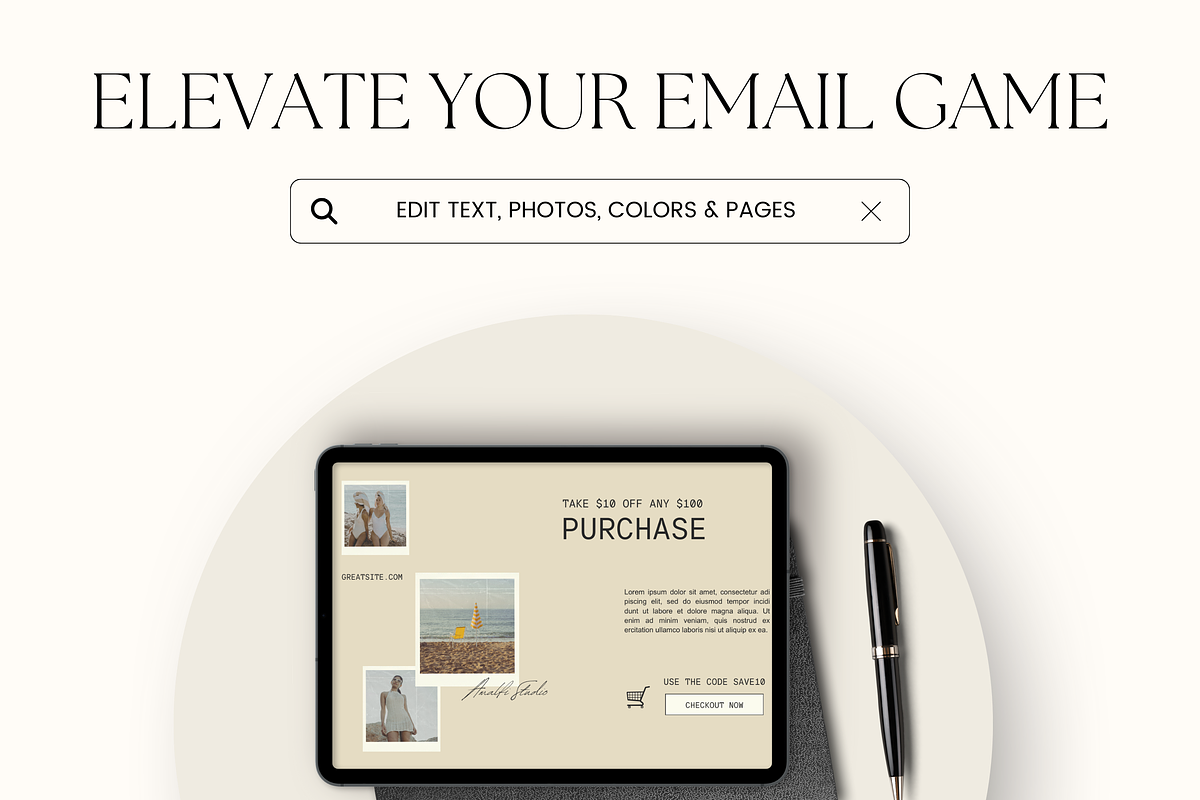 Email Marketing Newsletter Template, an Email Template by Branding Babe Co. (Photo 9 of 9)