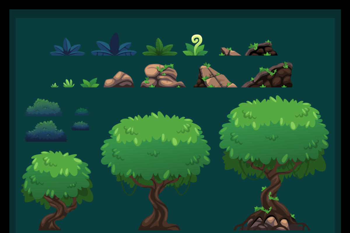 Jungle Temple Platformer Tileset, an Object Graphic by pzUH (Photo 4 of 5)