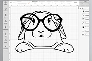 Bunny svg dxf png, rabbit clipart, an Animal Illustration by Bila Vorona (Thumbnail 2 of 6)
