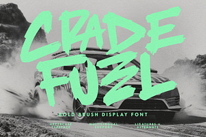 Crade Fuel Bold Brush Display Font