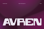Avren - Modern Technology Font, a Sans Serif Font by Pandeka Studio (Thumbnail 1 of 9)