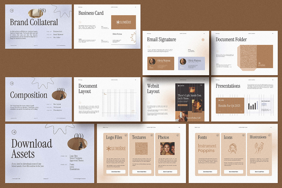 Lumière Branding Guidelines, a Branding & Logo Template by AndrewPixel (Photo 12 of 14)