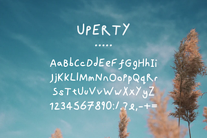 Uperty: Simple Boho Handwritten Font