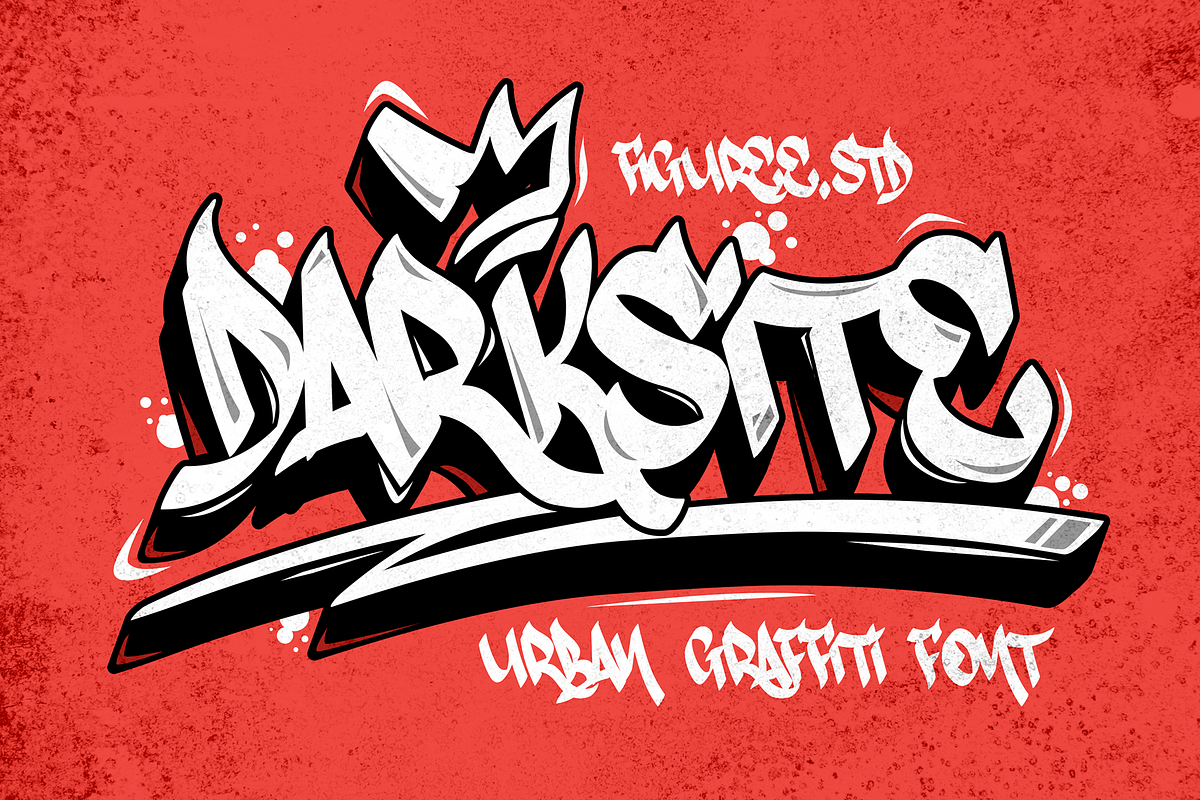 Darksite - Urban Graffiti Font, a Blackletter Font by figuree studio (Photo 1 of 8)