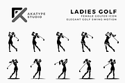 Ladies Golf Icon Vector, an Icon by Akatype Studio (Thumbnail 1 of 3)