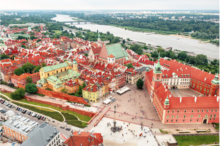 Old city in Warsaw, travel