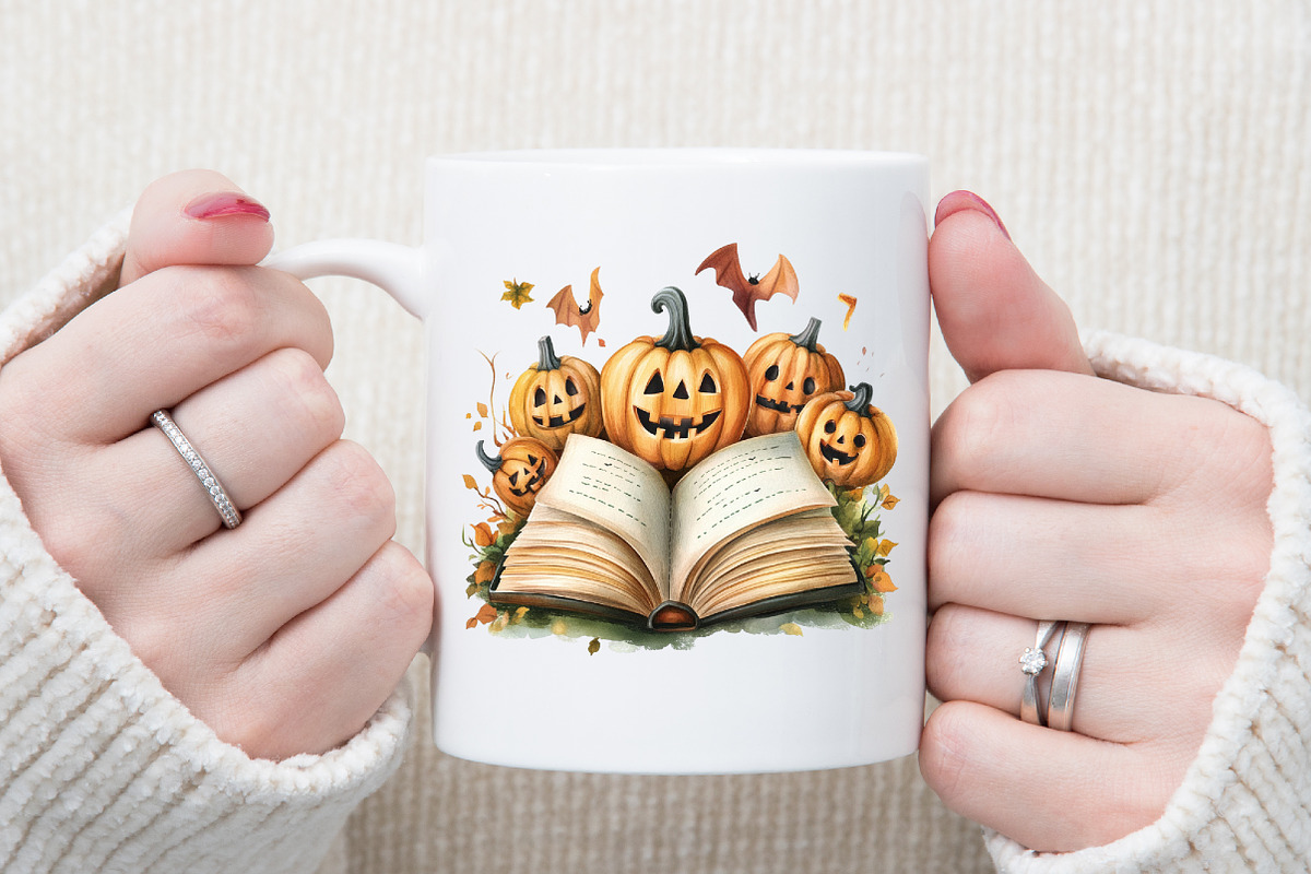 Spooky Books Library Clipart, an Illustration by Sublimation Artist (Photo 5 of 6)