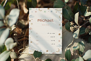 Minimal Birth Announcement Card, a Card Template by Filip Studio (Thumbnail 1 of 3)