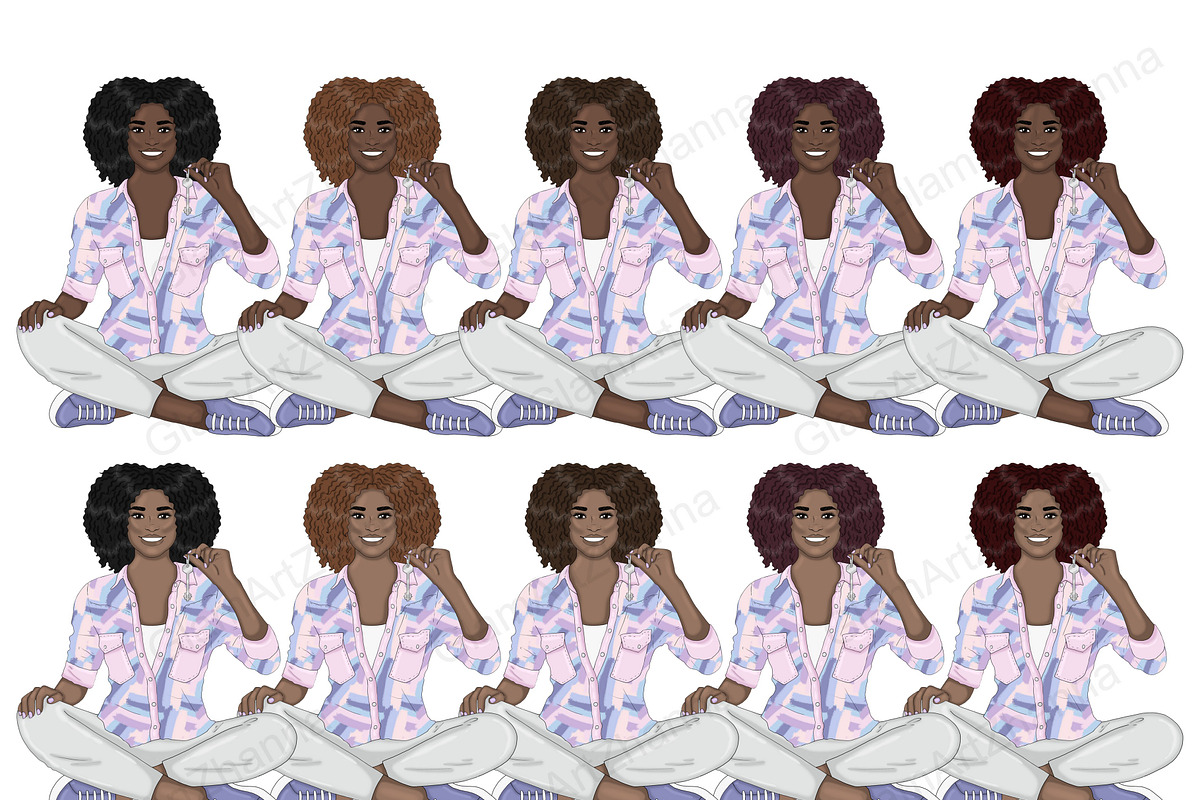 Moving Girls Clipart, a Transportation Illustration by GlamArtZhanna (Photo 2 of 6)