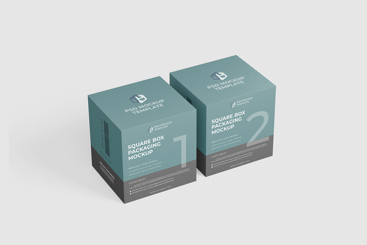 Square Box Mockup, a Packaging Mockup by tiyasprabawa (Photo 6 of 11)