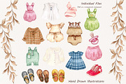 Baby Girl Watercolor Clipart, a Person Illustration by BarvArt (Thumbnail 3 of 7)