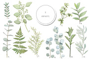 Fresh greenery frames and patterns, a Decorative Illustration by marie dricot (Thumbnail 12 of 16)