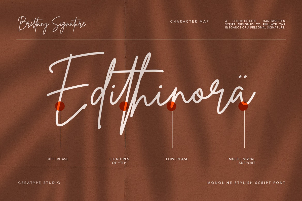Brittany Signature Script, a Script Font by Creatype Studio (Photo 12 of 15)