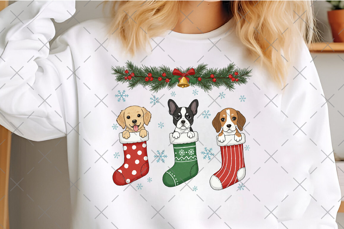 Christmas Dogs PNG, an Illustration by Craft Nest (Photo 2 of 6)
