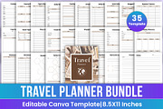 Travel Planner Bundle Canva Kdp, a Stationery Template by Mustafiz (Thumbnail 1 of 5)
