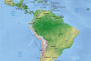 8 vector continent maps with relief, a Graphic by One Stop Map (Thumbnail 6 of 7)