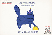 Cat and Animals Funny Birthday PNG, a Graphic by GlitterCraft (Thumbnail 51 of 101)