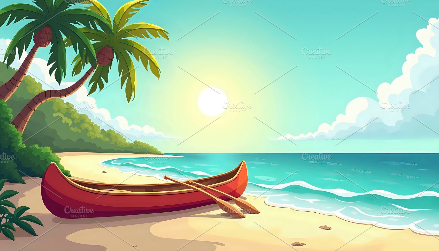 Create a flat cartoon vector of a ca, a Photo by LOGOCREATIVE