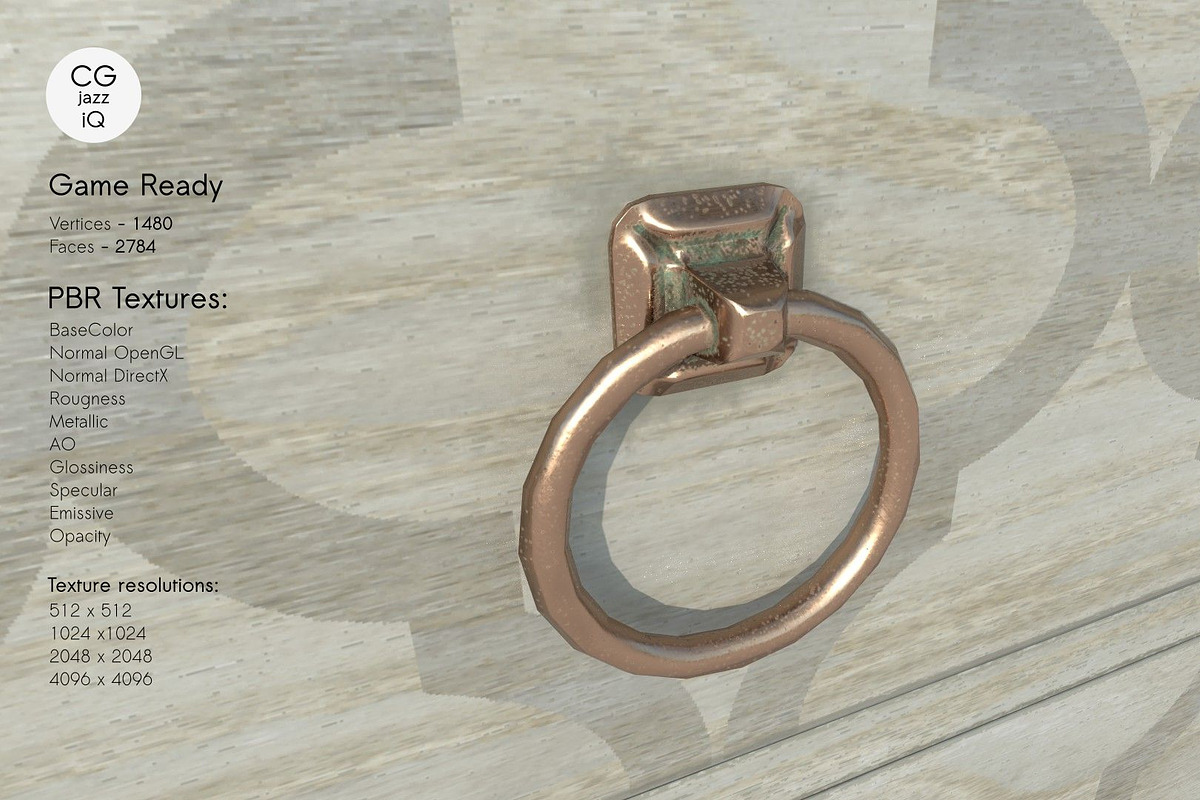 Three Drawer Hall Chest, a Furniture 3D Model by !rina (Photo 4 of 5)