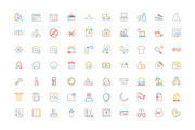 250 Hotel Colored Line Icons, an Outline Icon by Creative Stall (Thumbnail 4 of 4)