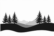 Pine Forest Silhouette Bundle, an Object Graphic by balal (Thumbnail 16 of 16)