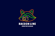 Racoon Line art Logo Template, a Branding & Logo Template by EndR_ID (Thumbnail 1 of 3)