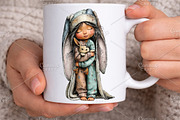 Whimsical Easter Girls Clipart PNG, an Illustration by Canvas Craft (Thumbnail 7 of 7)