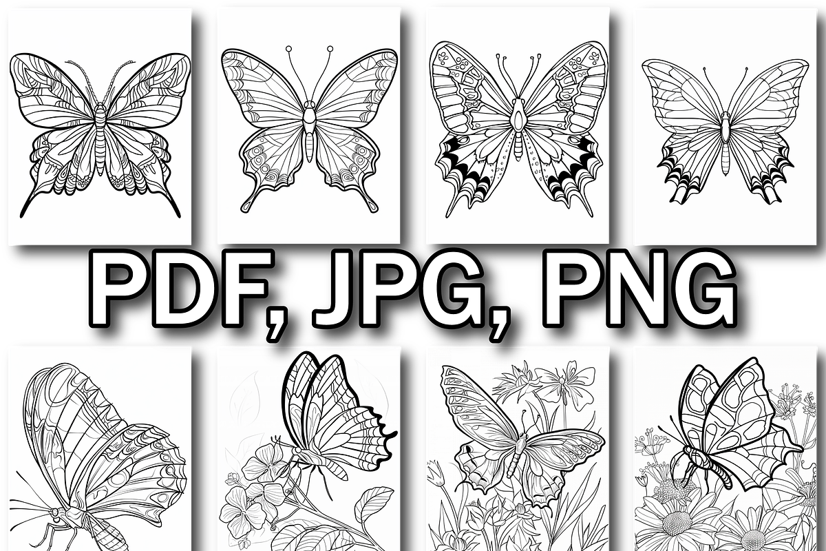 Butterfly Coloring Pages for Kids, an Animal Illustration by Design Home (Photo 4 of 7)