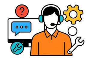 Vector illustration of a customer, a Technology Illustration by ZinetroN