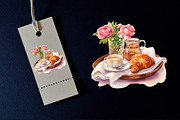 Breakfast in Bed Clipart, a Food Illustration by LekoArt (Thumbnail 10 of 10)