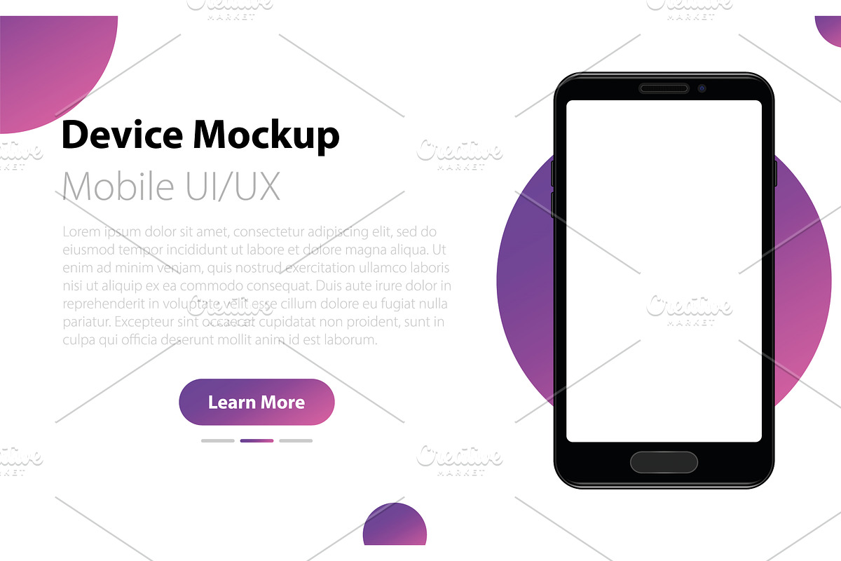 Realistic smartphone template mockup, a Technology Illustration by Vector Creator