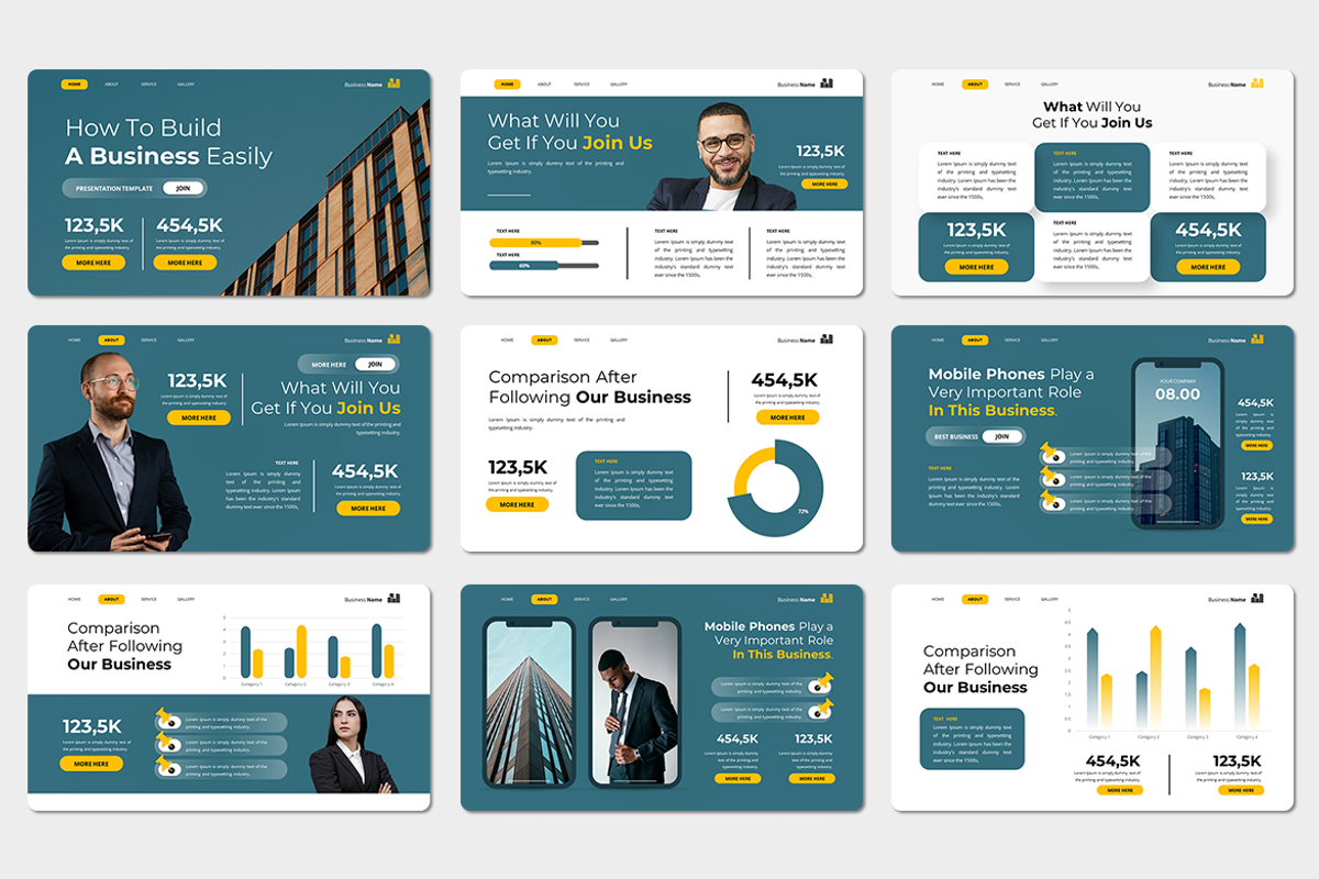 Business - PowerPoint Template, a Presentation Template by Iqsiart Studio (Photo 2 of 3)