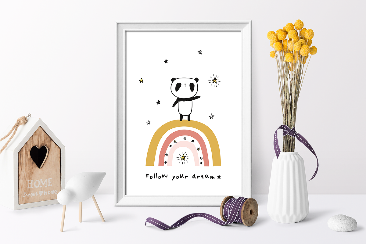 Cute pandas & rainbows collection, an Animal Illustration by Tkoko vectors & patterns (Photo 3 of 11)