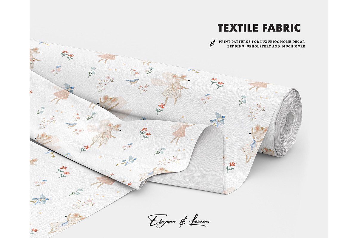 Fairytale Mouse fairy Forest pattern, a Pattern Graphic by Milatoo (Photo 3 of 3)