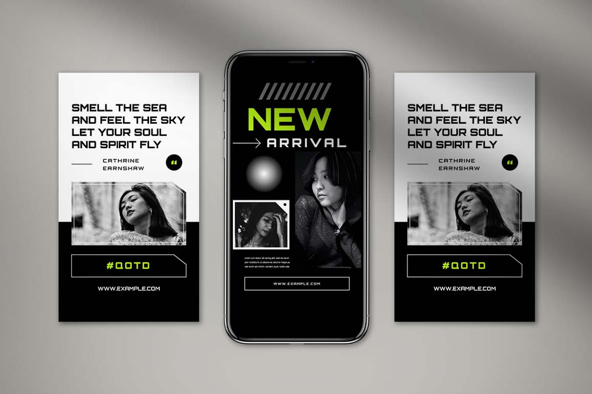 Monochrome Instagram Template, a Social Media Template by graphicook