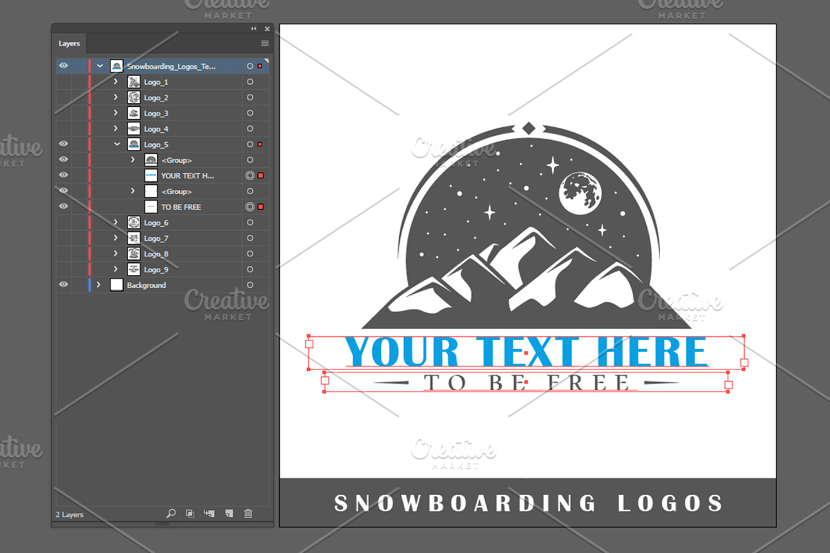 18 Snowboarding Logos Templates, a Branding & Logo Template by Art Design (Photo 8 of 26)